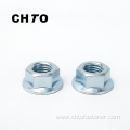 ISO 4161 Grade 8 zinc plated Hexagon flange nuts